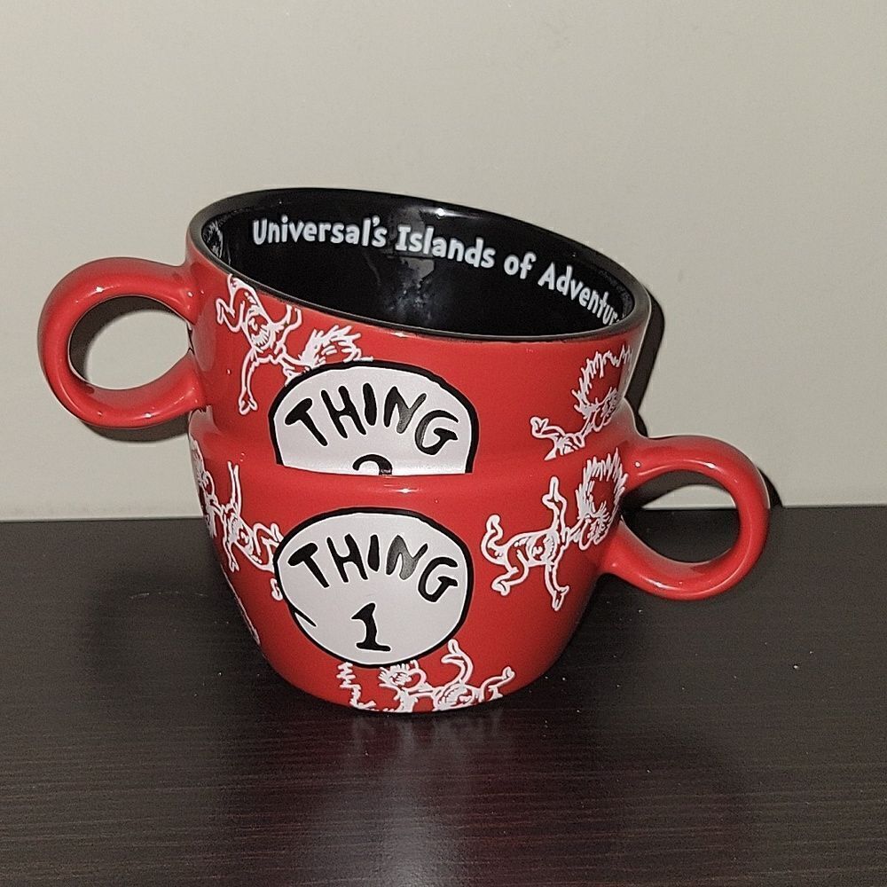 DR. SEUSS THING 1 AND THING 2 Stacked Mug Red/ Black/White